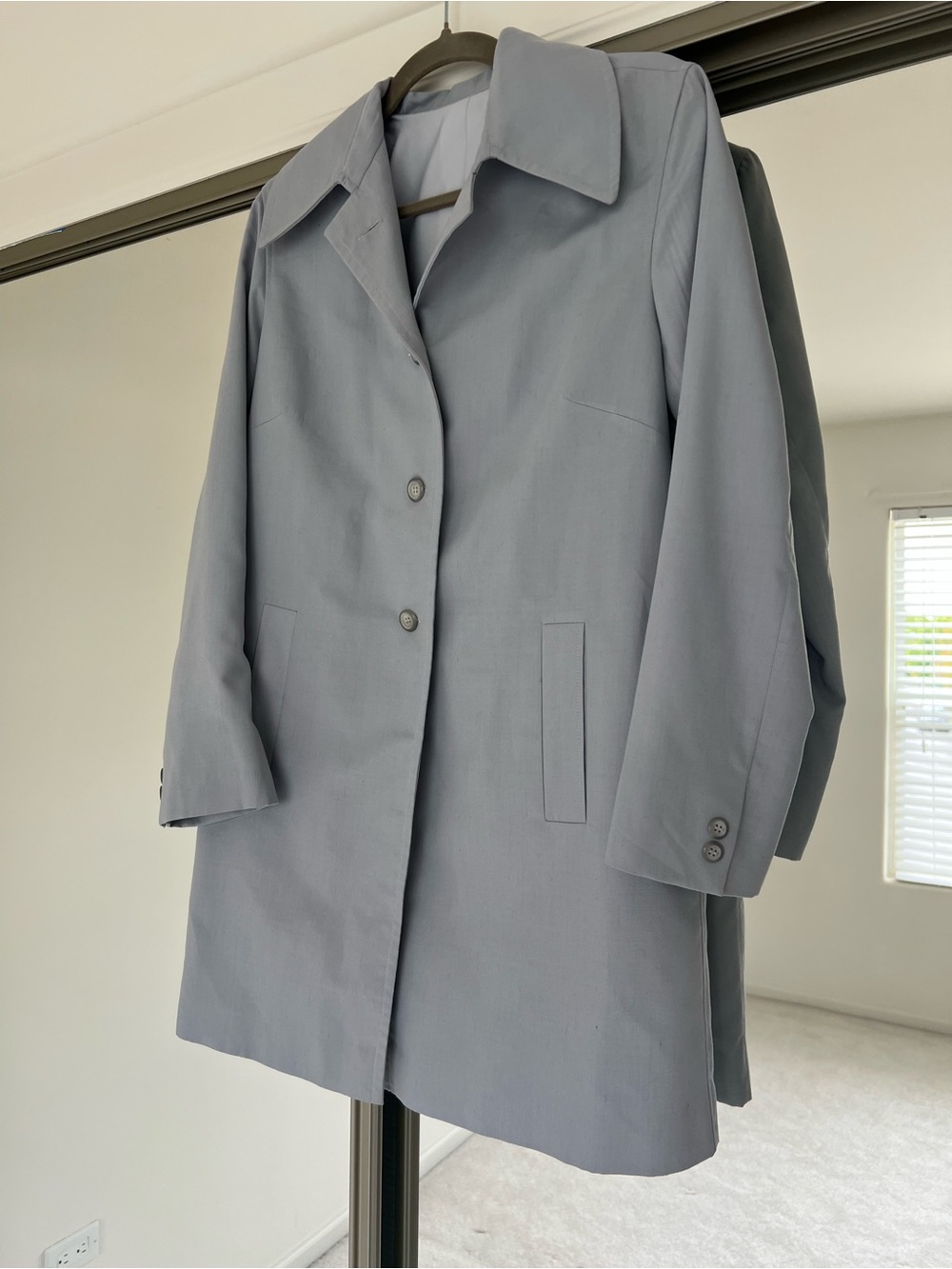 Classic Light blue gray Women’s Coat - Modern Tailored Style
